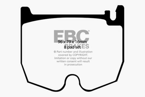 EBC 03-06 Mercedes-Benz CL55 AMG 5.4 Supercharged Redstuff Front Brake Pads - DP31486C
