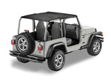 Bestop 03-06 Jeep Wrangler TJ Exc. Unlimited Header Safari Bikini (Black Diamond) - 52532-35
