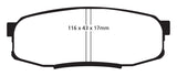 EBC 08+ Lexus LX570 5.7 Yellowstuff Rear Brake Pads - DP41816R