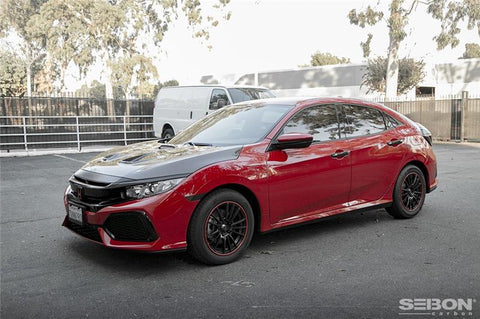 Seibon 2016-2017 Honda Civic Coupe/Sedan/Hatchback MR-Style Carbon Fiber Hood - HD16HDCV-MR