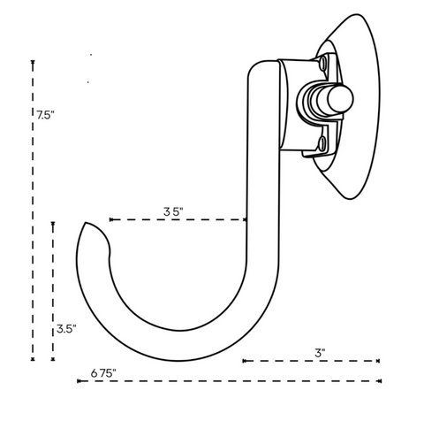 SeaSucker Utility Hook - Black - MB5719B-6