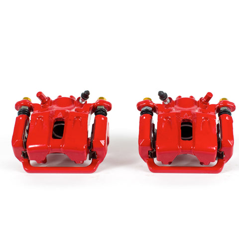 Power Stop 09-14 Acura TL Rear Red Calipers w/Brackets - Pair - S6026