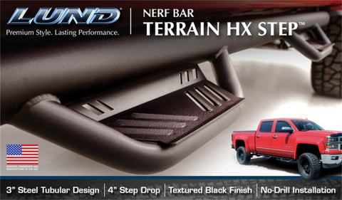 Lund 09-15 Dodge Ram 1500 Crew Cab (Built Before 7/1/15) Terrain HX Step Nerf Bars - Black - 34641358