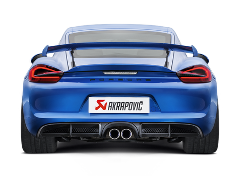 Akrapovic 16-16 Porsche Boxster Spyder / Cayman GT4 (981) Slip-On Line (Titanium) w/ Titanium Tips - S-PO981SO2-HT