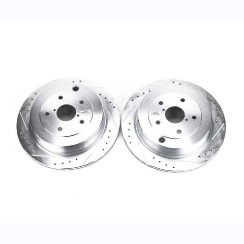 Power Stop 06-07 Subaru B9 Tribeca Rear Evolution Drilled & Slotted Rotors - Pair - JBR1368XPR