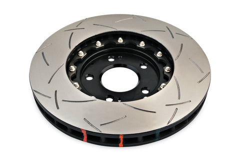DBA 03-05 Evo 8/9 Front Slotted 5000 Series 2 Piece Rotor Assembled w/ Black Hat - 52218BLKS