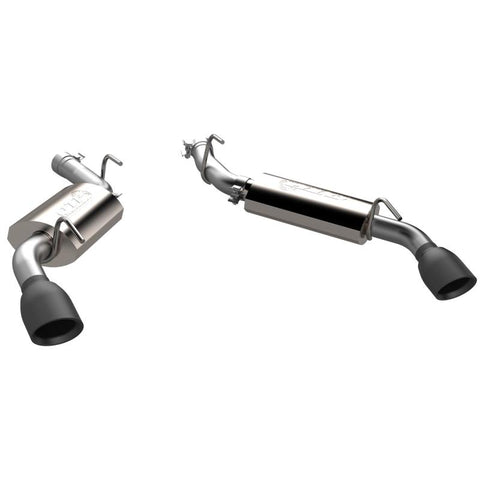 QTP 10-13 Chevrolet Camaro SS 6.2L 304SS AR3 Axle Back Exhaust w/4.5in Black Tips - 600110B