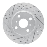 R1 04-06 Scion Xa Front Left Drilled & Slotted Geo-Carbon Rotor - 830-91002L