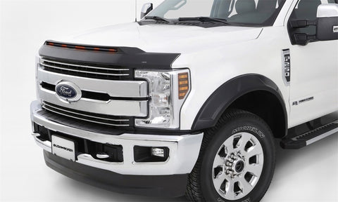 AVS 17-22 Ford F-250/F-350/F-450/F-550 Super Duty Low Profile Aeroskin Lightshield Pro - Black - 953135