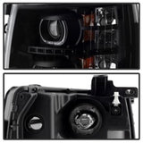 xTune Chevy Silverado 1500/2500/3500 07-13 LED Halo Projector Headlights Black PRO-JH-CSIL07-CFB-BK - 9032189