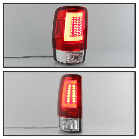 Spyder 00-06 Chevy Suburban 1500/2500 V2 Light Bar LED Tail Lights -Red Clr (ALT-YD-CD00V2-LBLED-RC) - 5084163