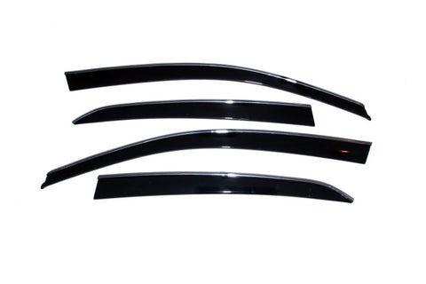 AVS 07-11 Toyota Camry Ventvisor Low Profile Deflectors 4pc - Smoke w/Chrome Trim - 794002