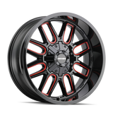 Mayhem 8107 Cogent 20x10 / 6x135 BP / -19mm Offset / 106mm Hub Black w/ Prism Red Wheel - 8107-2137BTR