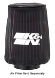 K&N 4.5in Base ID x 3.5in Top ID x 6in H - Black - Round Tapered - Drycharger Air Filter Wrap - RC-5062DK