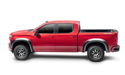 Bushwacker 19-21 Chevrolet Silverado 1500 Extend-A-Fender Style Flares 2pc front 78.8in Bed-Black - 40155-02