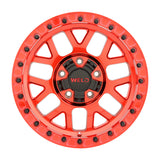 Weld Off-Road W905 17X9 Cinch Beadlock 5X127 5X139.7 ET-12 BS4.50 Candy Red / Red Ring 87.1 - W90579057450
