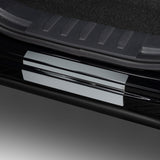 Putco 14-18 Chevy Silv LD - Regular Cab w/ CHEVROLET Etching (4pcs) Black Platinum Door Sills - 95171BPGM-1