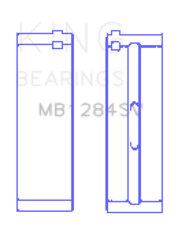 King Engine Bearings Mercedes Benz Om 651.911-913 Sputter Replace (Size +0.75mm) Main Bearing Set - MB1284SV0.75