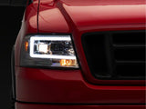 Raxiom 04-08 Ford F-150 Axial Series Projector Headlights- Chrome Housing- Clear Lens - T569353