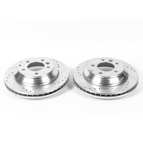 Power Stop 07-15 Audi Q7 Rear Evolution Drilled & Slotted Rotors - Pair - EBR1013XPR