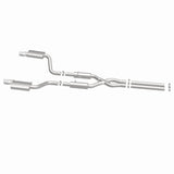 MagnaFlow 11-12 Dodge Charger SRT-8 Hemi Dual Split Rear Exit Stainless Cat-Back Performance Exhaust - 15494