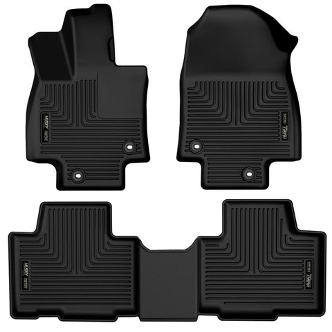 Husky Liners 2024 Toyota Grand Highlander Weatherbeater Black Front & 2nd Seat Floor Liners - 99351