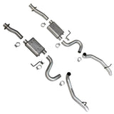 BBK 87-93 Mustang GT Cat Back Kit Varitune Mufflers - Aluminized turn downs - 3002