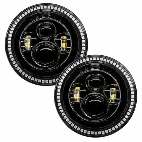 Oracle 7in High Powered LED Headlights - Black Bezel - ColorSHIFT - BC1 - 5769-335