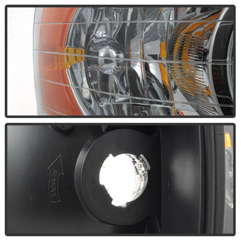 xTune Dodge Ram 1500 02-05 Amber Crystal Headlights Chrome HD-JH-DR02-AM-C - 5064486