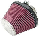 K&N Universal Chrome Filter-Oval Tapered 4in Flg ID x 5.375in Base O/S W x 3.313in Top O/S W - RC-1680