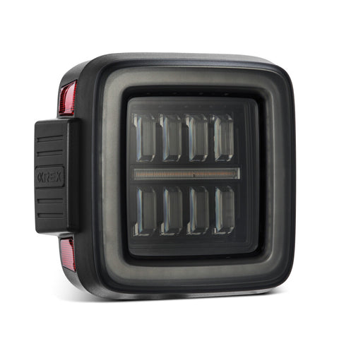 AlphaRex 18-23 Jeep Wrangler JL NOVA Prismatic LED Taillights Alpha-Black - 602010