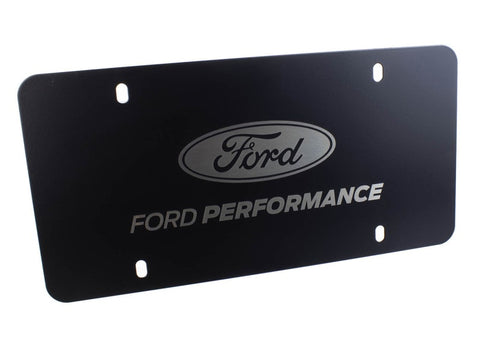 Ford Racing Black Stainless Steel Marque Plate - M-1828-LB