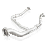 Stainless Works 15-18 F-150 3.5L Downpipe 3in High-Flow Cats Y-Pipe Factory Connection - FT16ECODPCAT