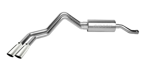Gibson 10-13 Chevrolet Silverado 1500 LS 4.8L 2.25in Cat-Back Dual Sport Exhaust - Stainless - 65638