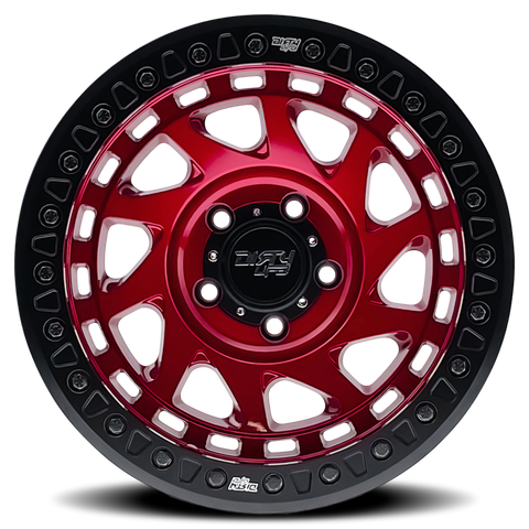 Dirty Life 9313 Enigma Race 17x9 / 5x127 BP / -38mm Offset / 78.1mm Hub Crimson Candy Red Wheel - 9313-7973R38