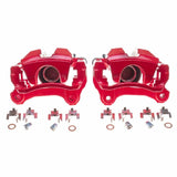 Power Stop 13-18 Lexus GS350 Rear Red Calipers w/Brackets - Pair - S7140