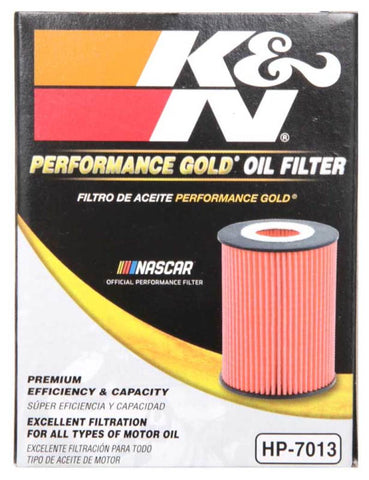 K&N 07-09 Mazdaspeed3 Performance Gold Oil Filter (OEM style cartridge filter) - HP-7013