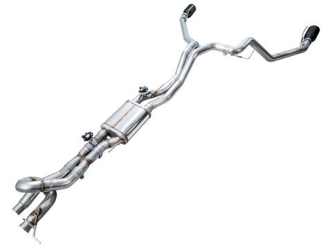 AWE 2024+ Ford Ranger Raptor 3.0L Switchpath Cat-Back Exhaust - Diamond Black Tips - 3025-33306