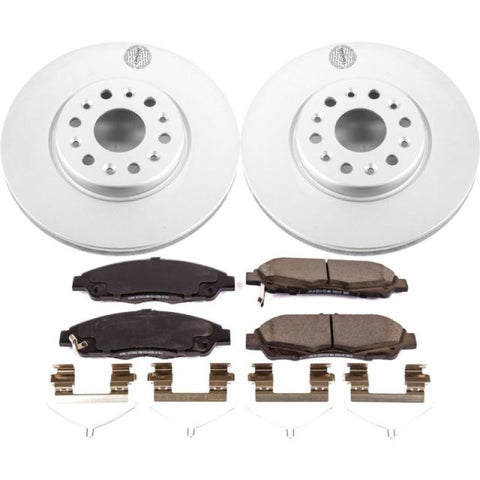 Power Stop 17-18 GMC Acadia Front Z17 Evolution Geomet Coated Brake Kit - CRK7409