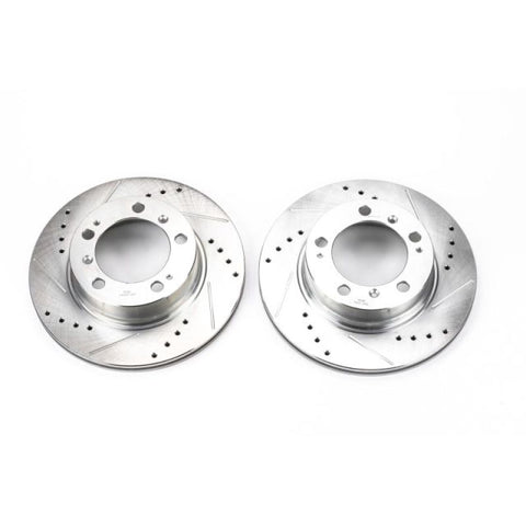 Power Stop 97-04 Porsche Boxster Rear Evolution Drilled & Slotted Rotors - Pair - EBR621XPR