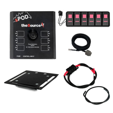 sPOD SourceLT Modular w/Red LED for 36in Battery Cables - SLMOD36R