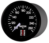 Autometer Stack 52mm 100-260 Deg F 1/8in NPTF Male Pro Stepper Motor Water Temp Gauge - Black - ST3308
