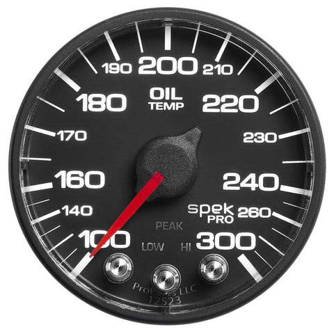 Autometer Spek-Pro 52.4mm 100-300 F Deg Digital Stepper Motor Oil Temp Gauge - P322328