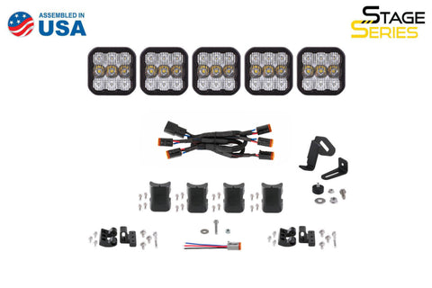 Diode Dynamics SS5 Sport Universal CrossLink 5-Pod Lightbar - White Combo - DD6796