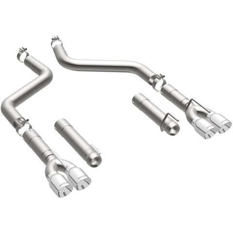 MagnaFlow Axle-Back, SS, 3in, Quad Split Rear 3.5 Tips 2015 Dodge Challenger incl SRT Hellcat - 19206