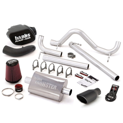 Banks Power 07-11 Jeep 3.8L Wrangler - 4dr Stinger Sys w/ AutoMind - SS Single Exhaust w/ Black Tip - 51341-B