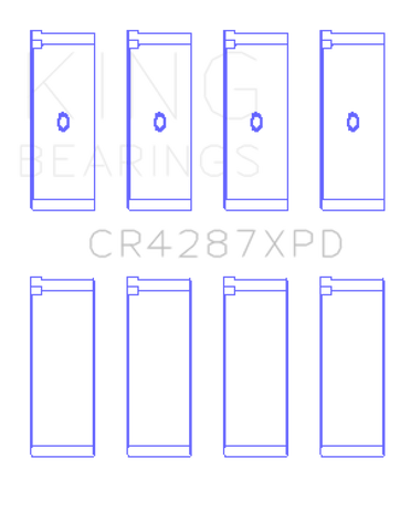 King Honda B18C1/B18C5 16V (Size Standard - Predoweled for Alum Rods) Performance Rod Bearing Set - CR4287XPD