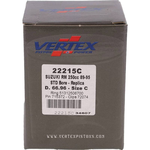 Vertex Piston 89-95 Suzuki RM 250 250cc Cast Replica Piston Kit - 22215C