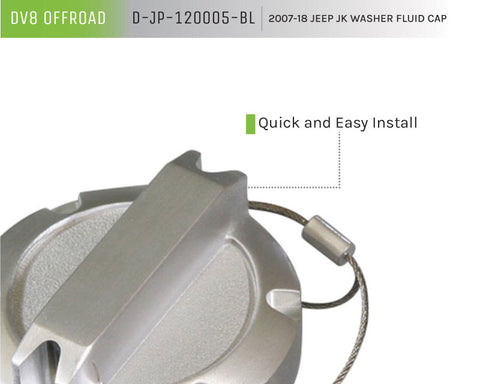 DV8 Offroad 2007-2011 Jeep JK Washer Fluid Cap - D-JP-120005-BL