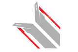 APR Sideburn Sticker - Silver/Red - PM100333